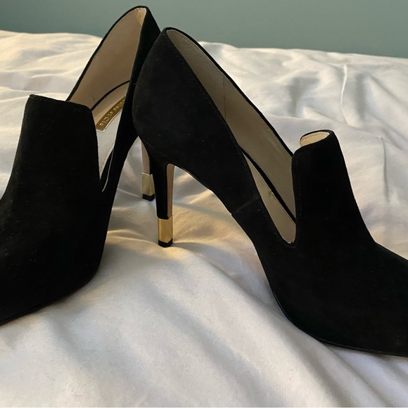Louise et cie black casual open toe suede heels - Picture 9 of 10